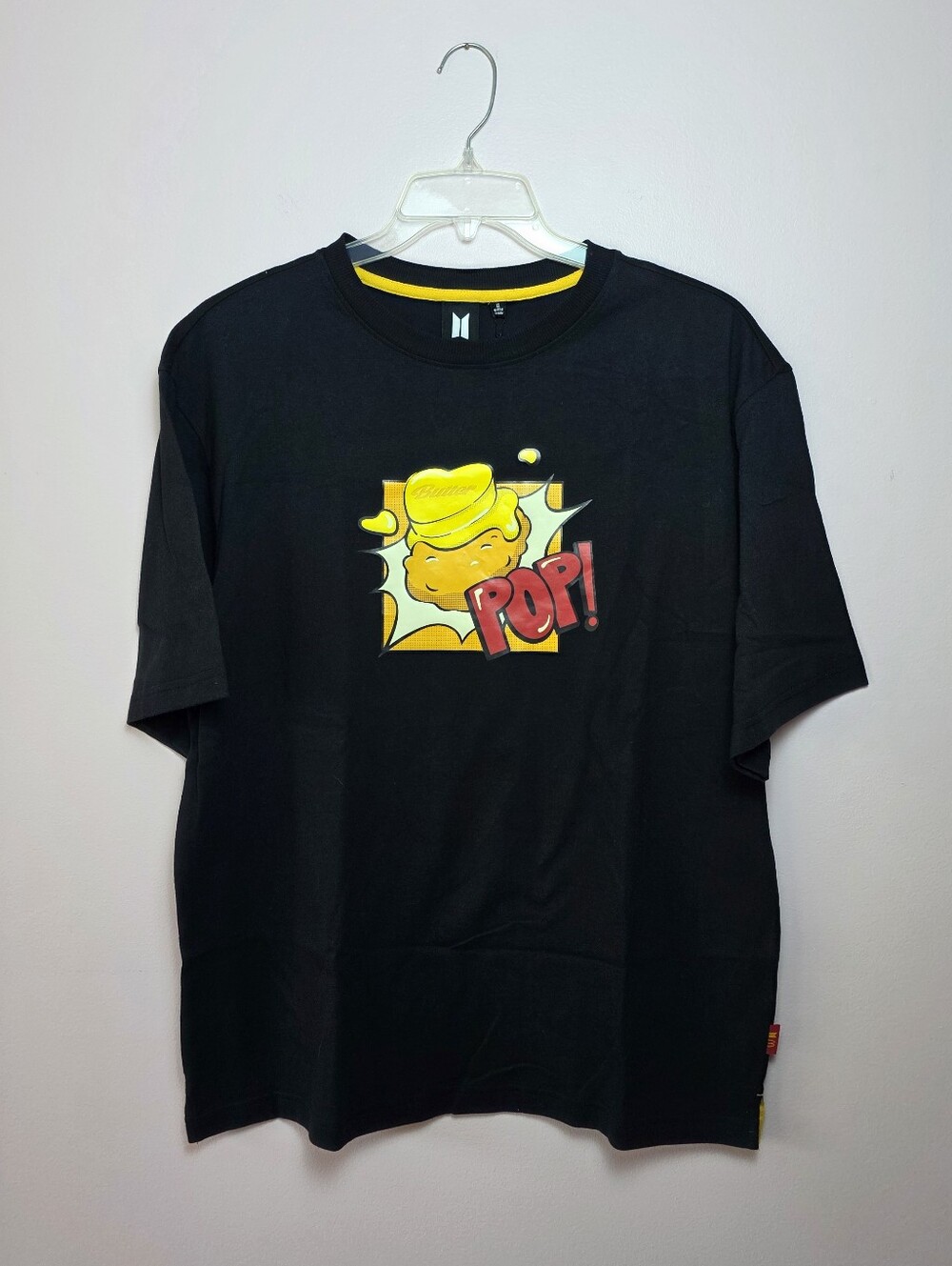 BTS x Mcdonalds 'POP!' T‑Shirt with Yellow Graphic Print